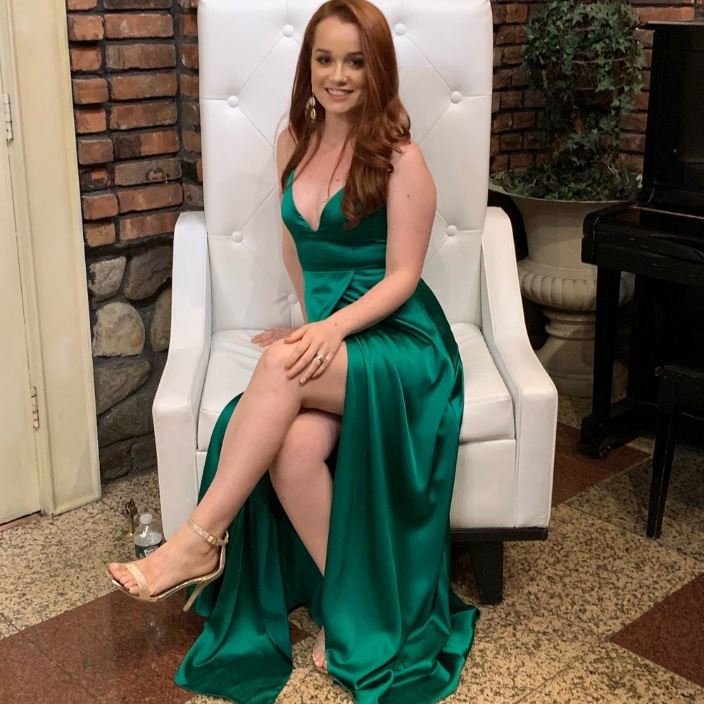 Satin Emerald Dress